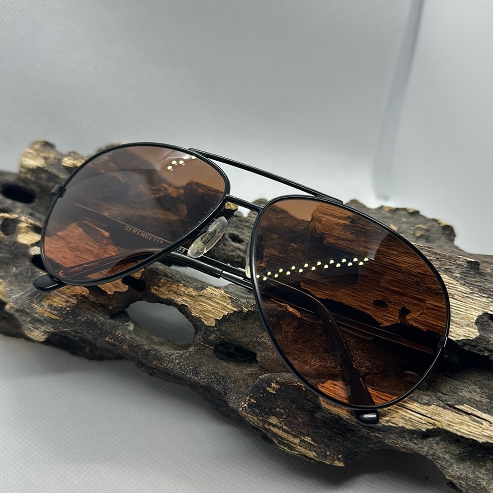 Serengeti 5223 Black Aviator Rose Sunglasses